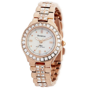 Armitron Ladies Gold Rose Crystal Watch