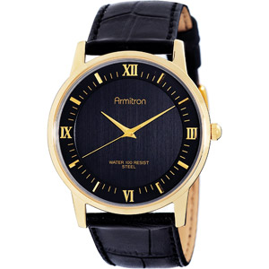 Armitron Men's Slim Leather Strap Watch